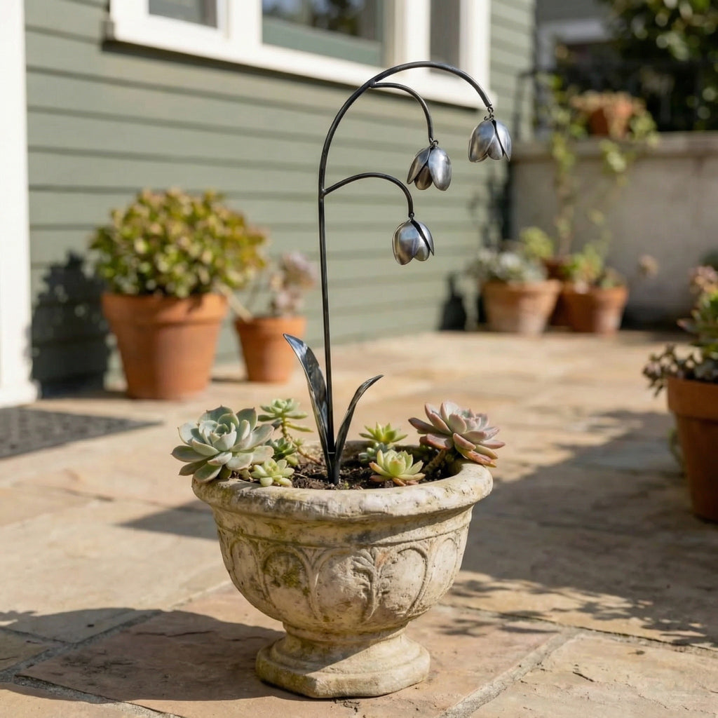 Metal Lily of the Valley Garden Stake
