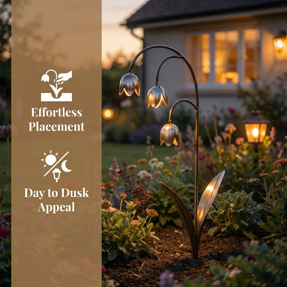 Metal Lily of the Valley Garden Stake