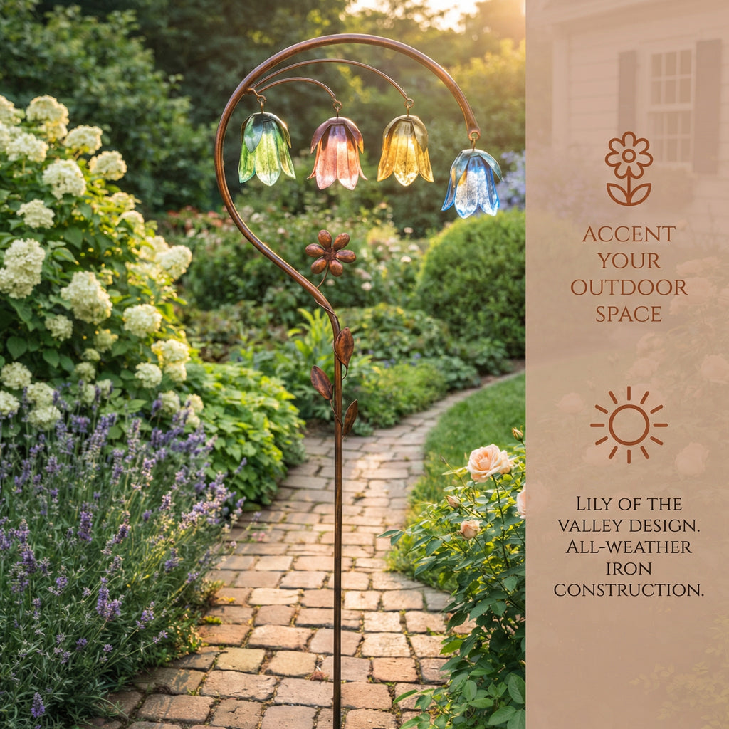 4 Color Metal Lily of the Valley Garden Stake